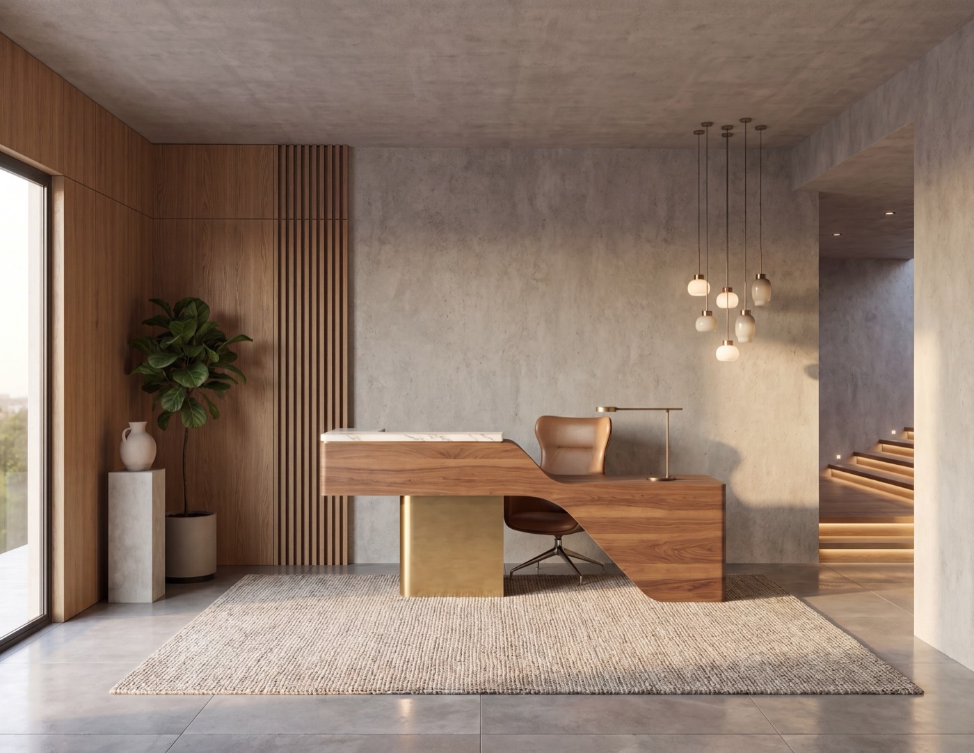 Reception — photoreal render
